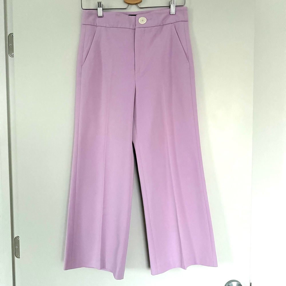 ZARA Lavender Wide-Leg Women's Pants
